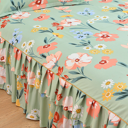 🛏️ 50% OFF NOW! 🎀 3-Piece Ruffled Bed Skirt Set – Elegant Design, Easy Fit & Complete Coverage 🛌