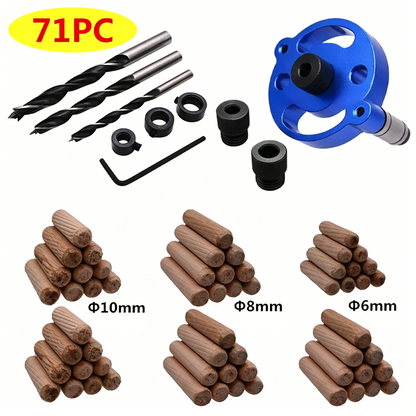 Self-Centering Dowel Jig Kit for Woodworking